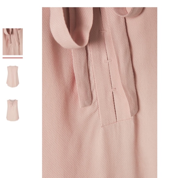 Cream, "Vera" Blouse -Rose Dust, sleeveless /  tie - Picture 5 of 9